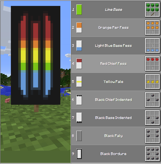 Detail Rainbow Brick Banner Minecraft Nomer 10