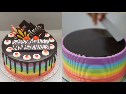 Detail Rainbow Cake Coklat Ulang Tahun Nomer 3