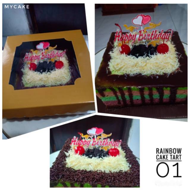 Detail Rainbow Cake Coklat Ulang Tahun Nomer 24