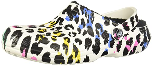 fuzzy cheetah print crocs