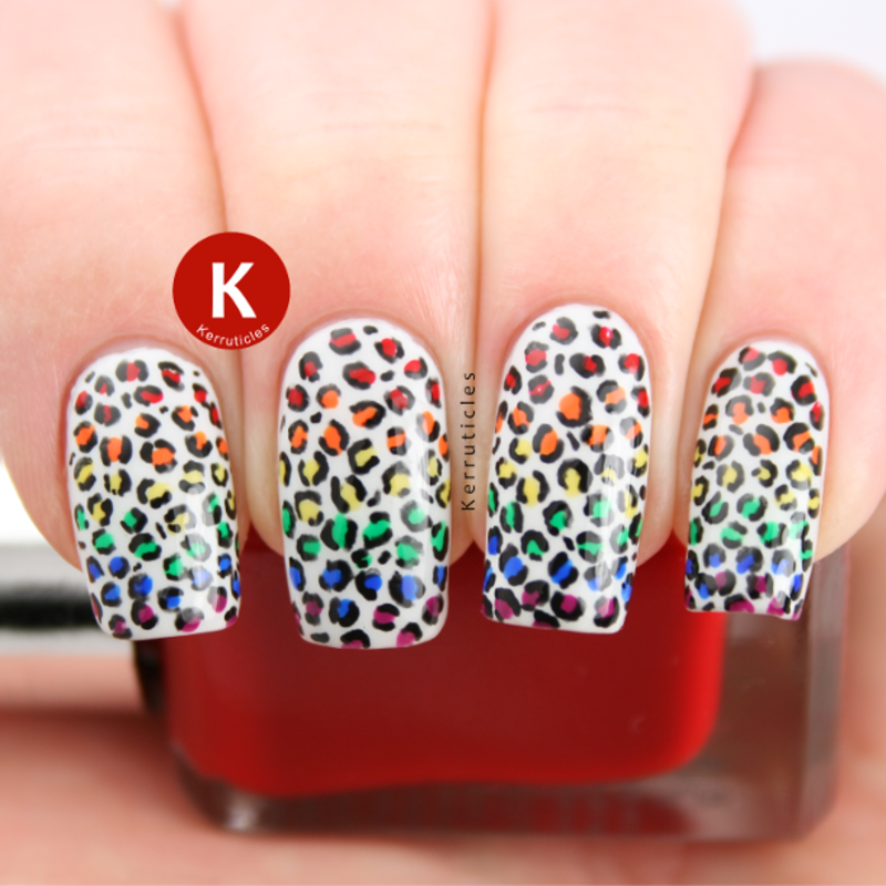 Detail Rainbow Cheetah Print Nails Nomer 17