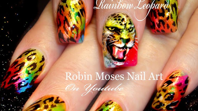 Detail Rainbow Cheetah Print Nails Nomer 19