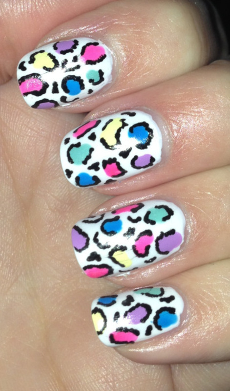Detail Rainbow Cheetah Print Nails Nomer 20