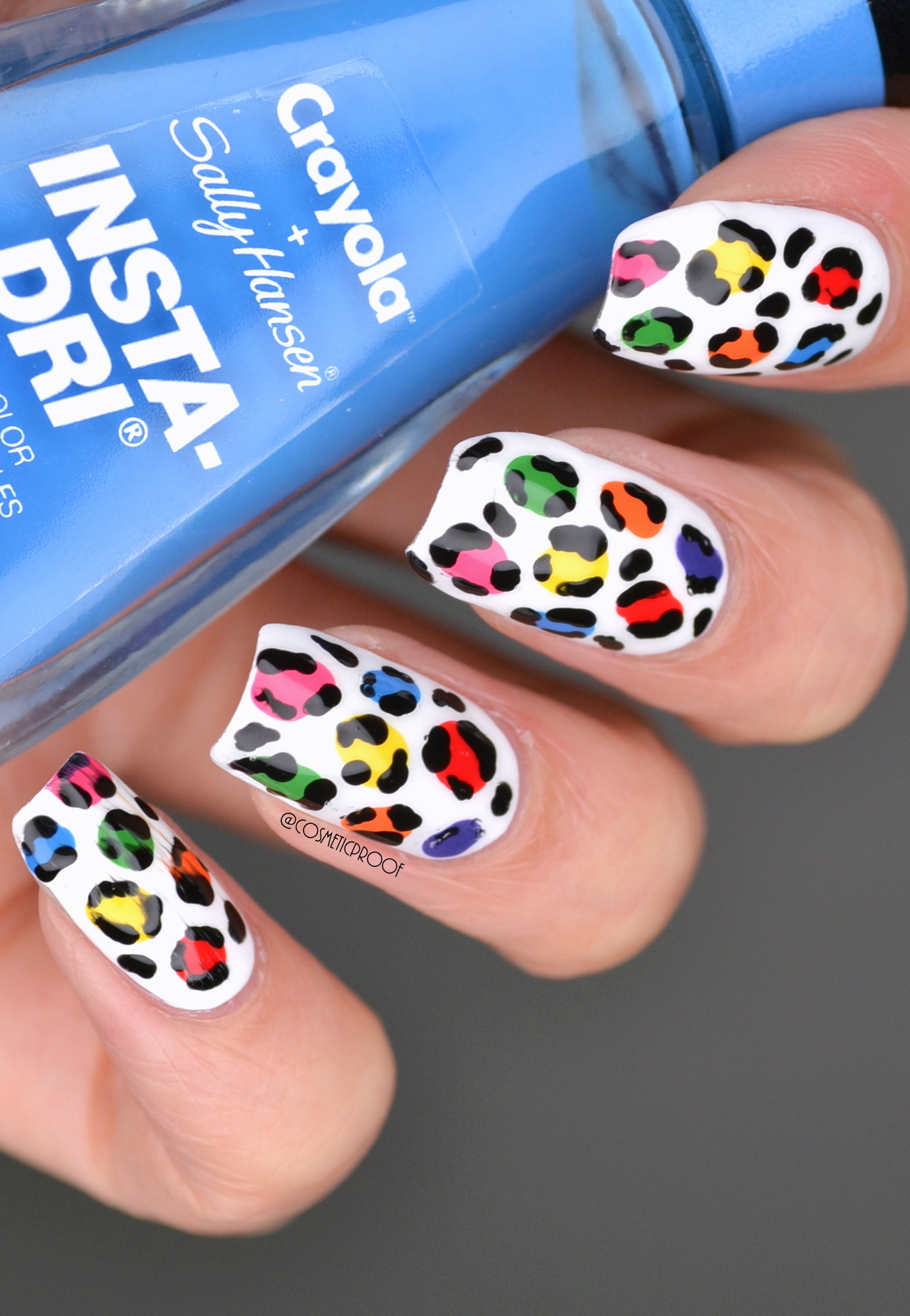 Detail Rainbow Cheetah Print Nails Nomer 25