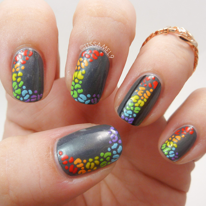 Detail Rainbow Cheetah Print Nails Nomer 28