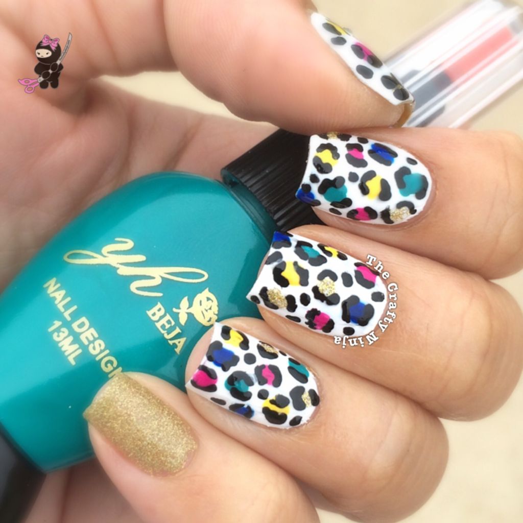 Detail Rainbow Cheetah Print Nails Nomer 33