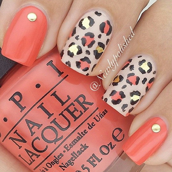 Detail Rainbow Cheetah Print Nails Nomer 37