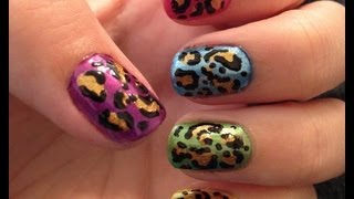 Detail Rainbow Cheetah Print Nails Nomer 45