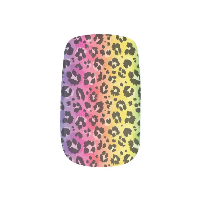 Detail Rainbow Cheetah Print Nails Nomer 46