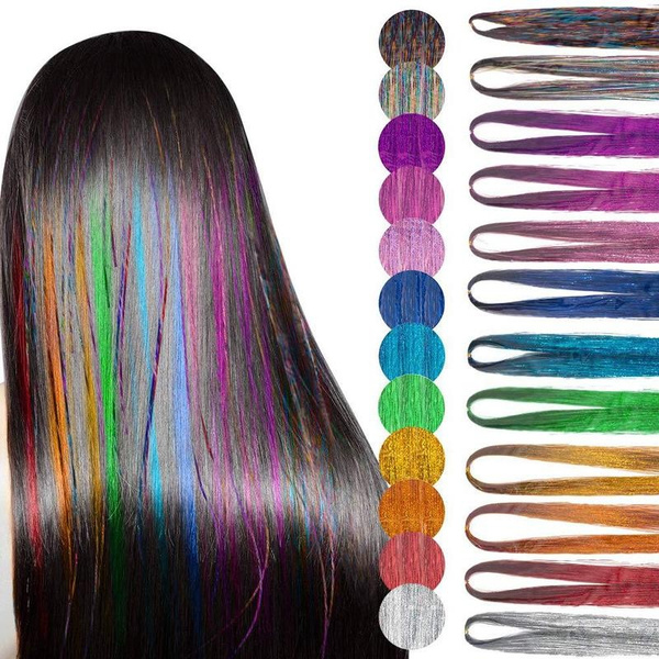 Detail Rainbow Hair Tinsel Nomer 35