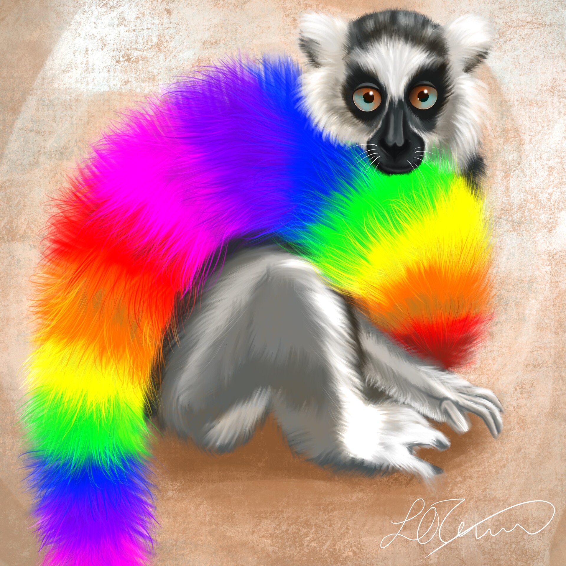 Detail Rainbow Lemur Nomer 8