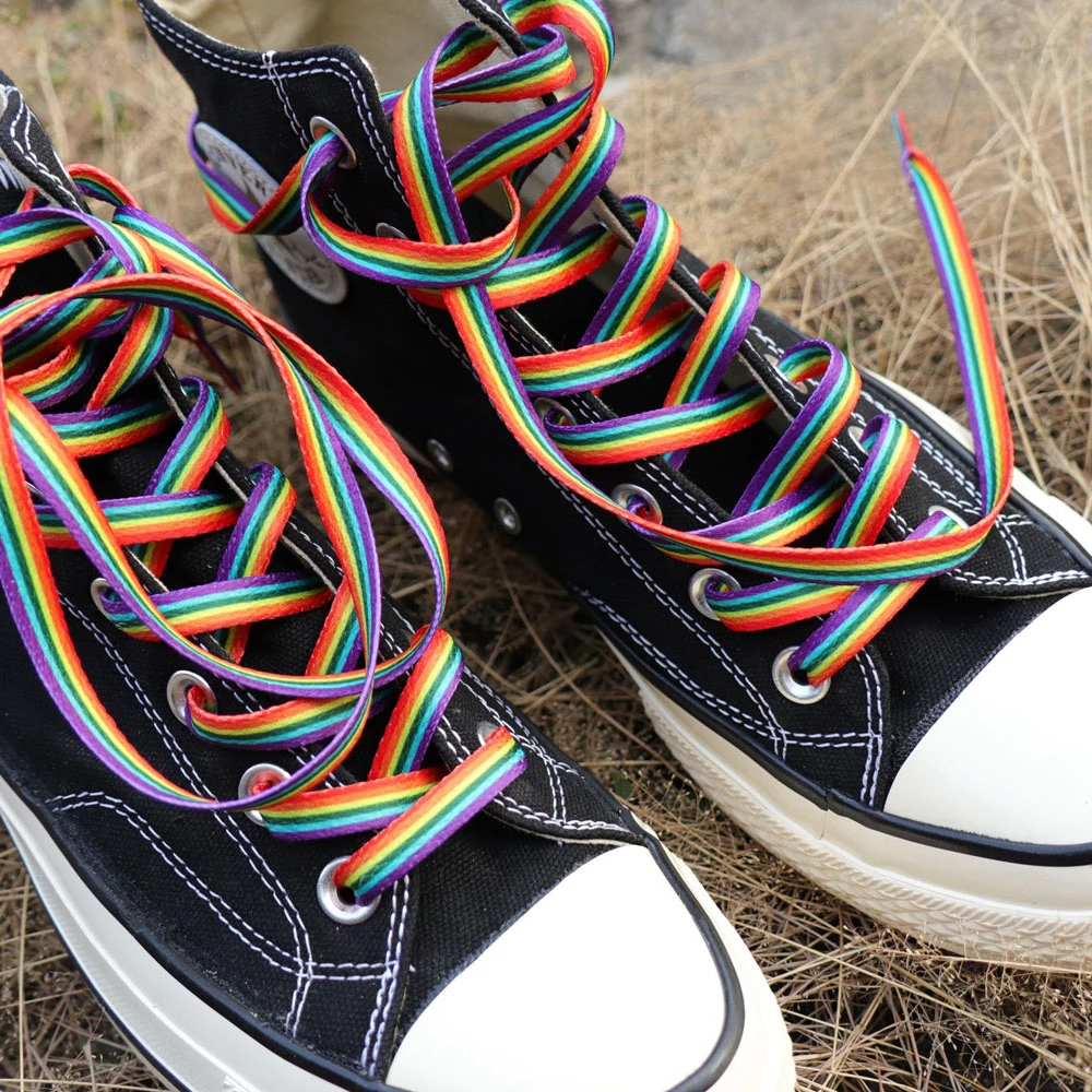 Detail Rainbow Shoelaces Converse Nomer 6