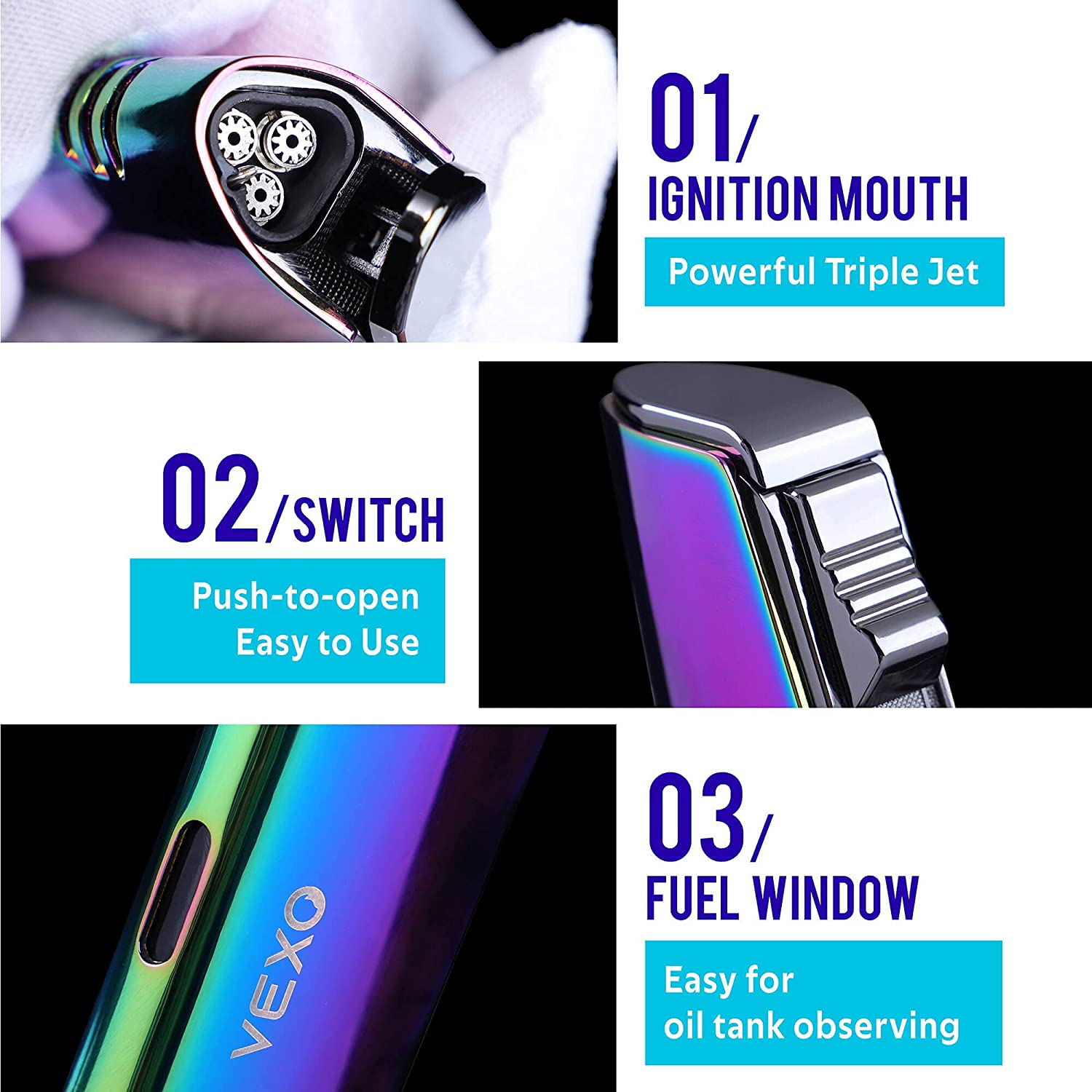 Detail Rainbow Torch Lighter Nomer 49