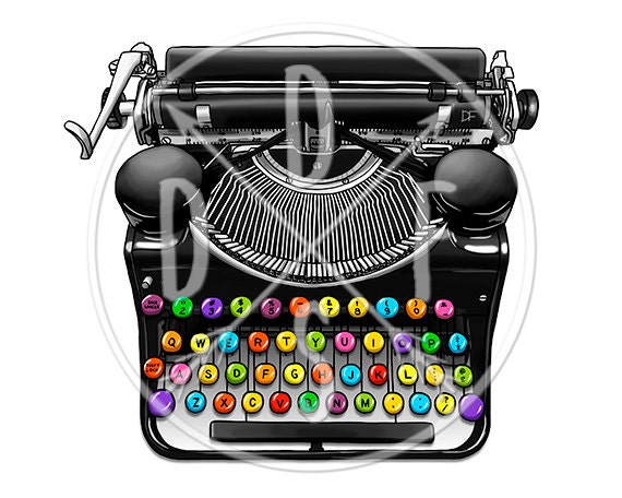 Detail Rainbow Typewriter Keyboard Nomer 17