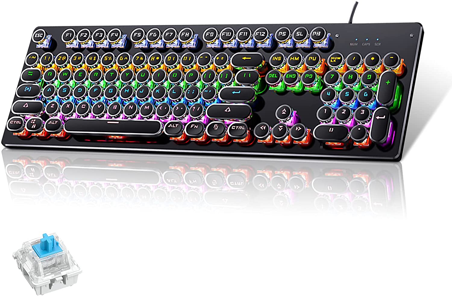 Detail Rainbow Typewriter Keyboard Nomer 44