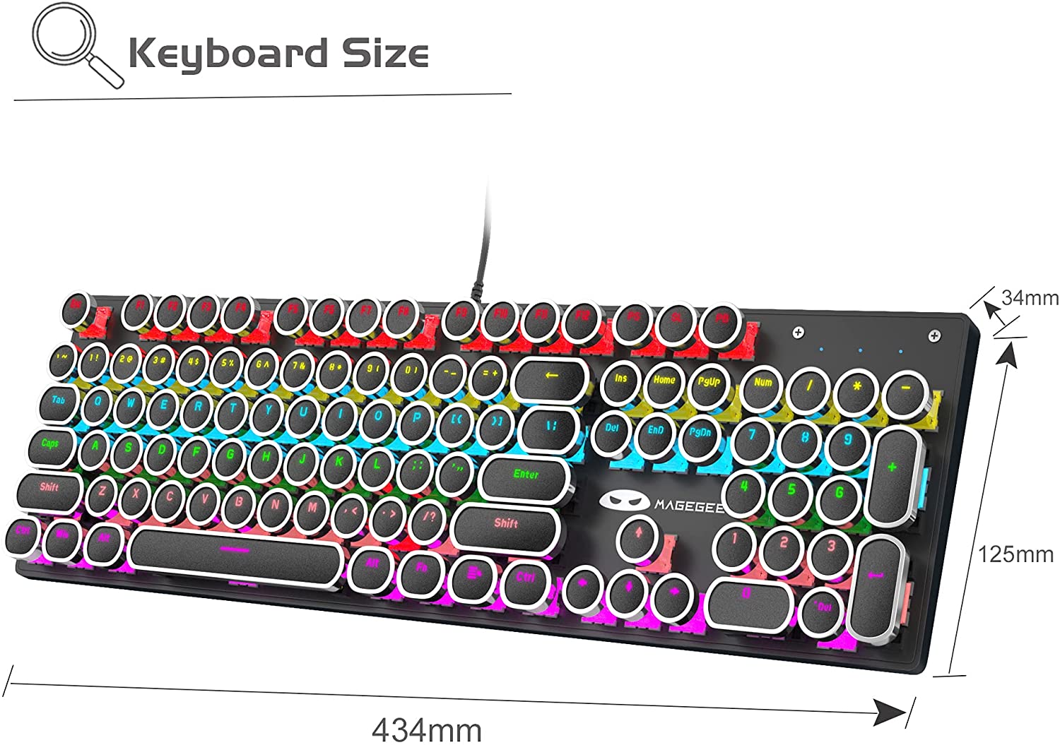 Detail Rainbow Typewriter Keyboard Nomer 51