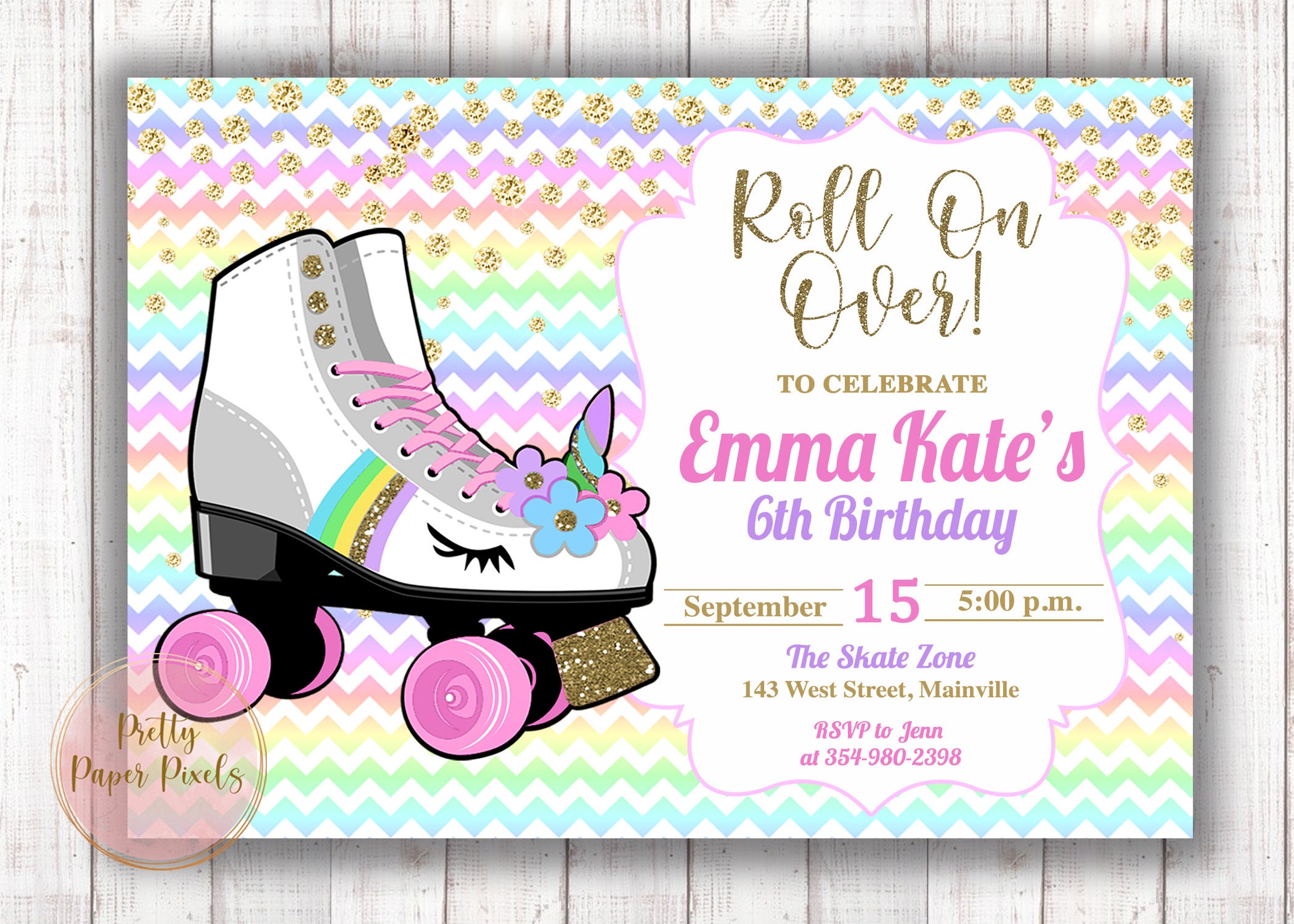 Detail Rainbow Unicorn Roller Skates Nomer 41