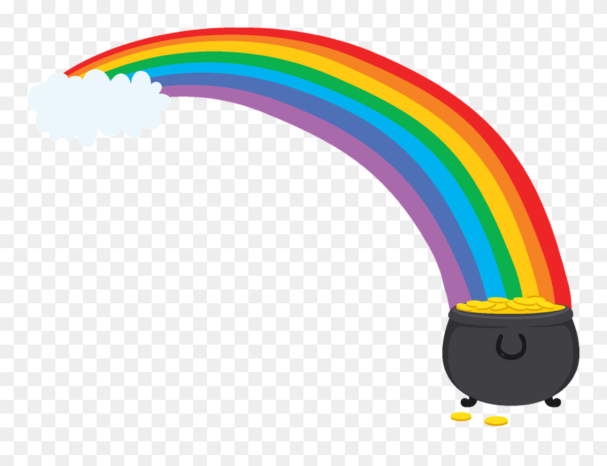 Detail Rainbow With Pot Of Gold Clipart Nomer 2