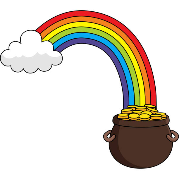 Detail Rainbow With Pot Of Gold Clipart Nomer 23