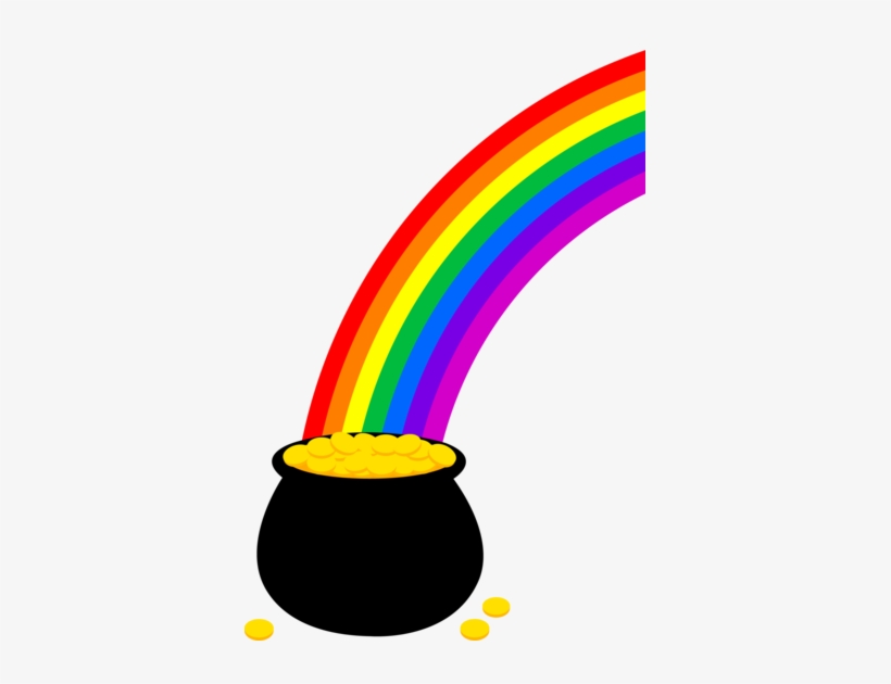 Detail Rainbow With Pot Of Gold Clipart Nomer 3