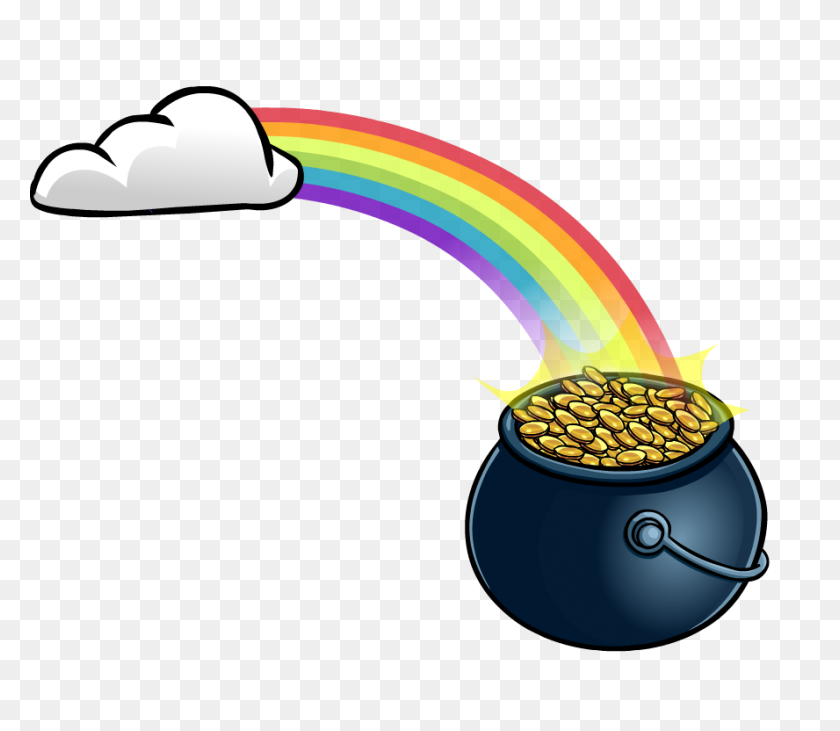 Detail Rainbow With Pot Of Gold Clipart Nomer 24