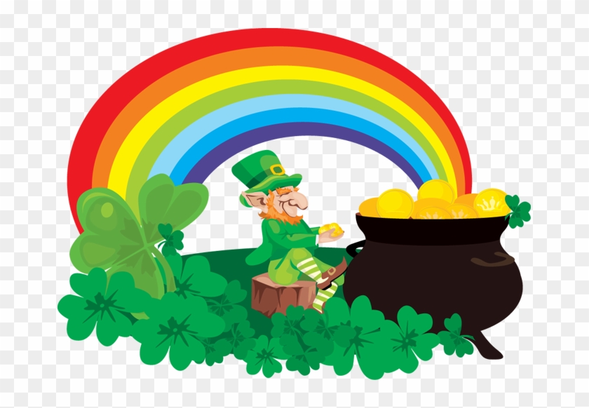 Detail Rainbow With Pot Of Gold Clipart Nomer 34