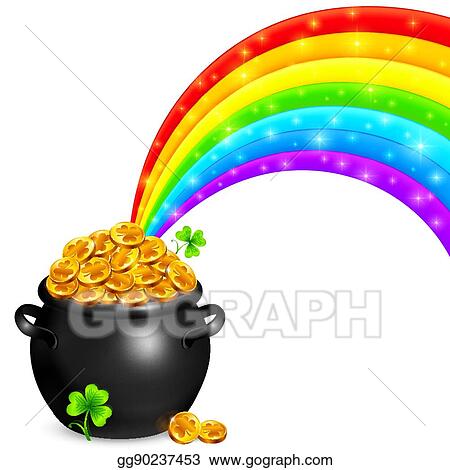 Detail Rainbow With Pot Of Gold Clipart Nomer 38