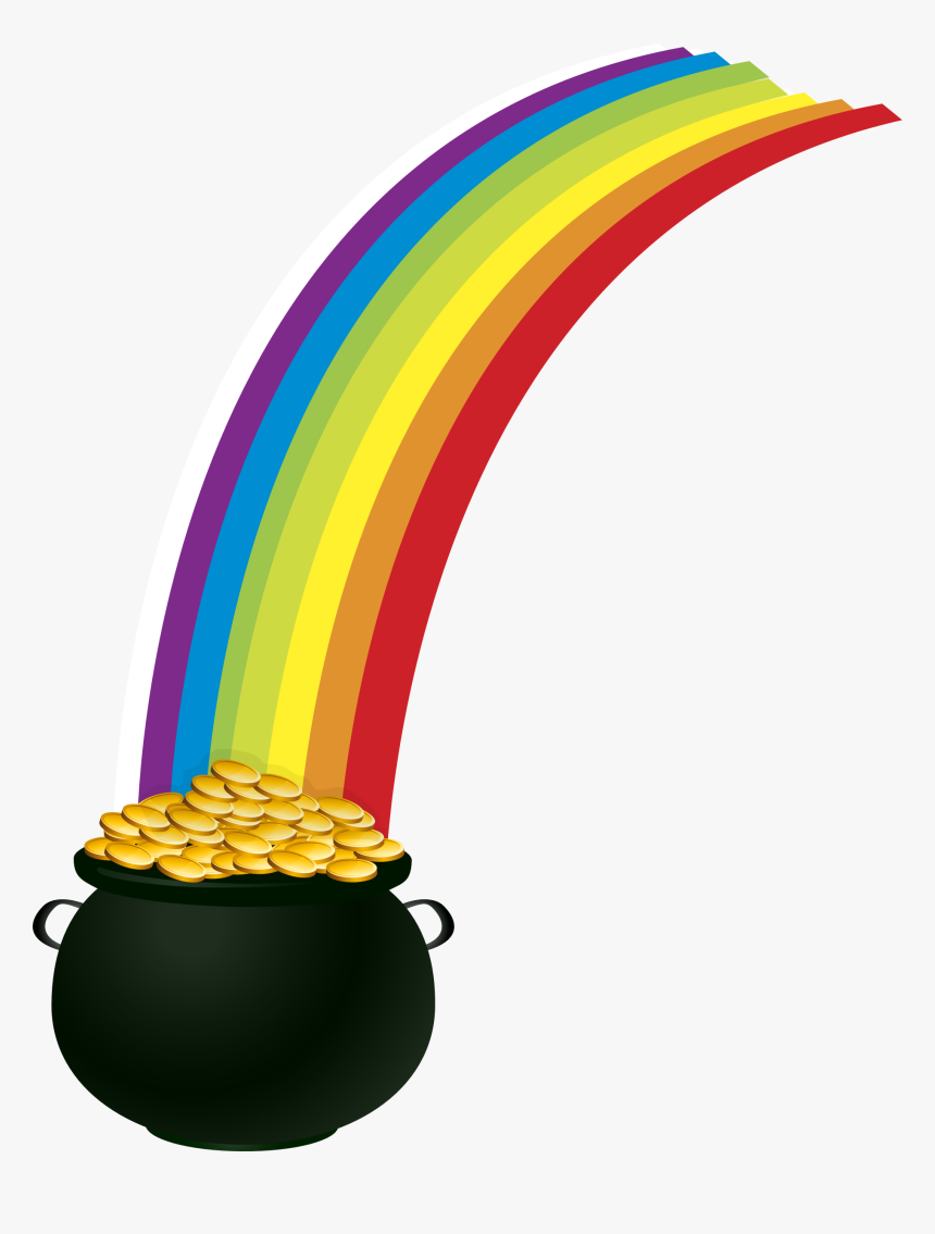 Detail Rainbow With Pot Of Gold Clipart Nomer 5