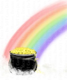 Detail Rainbow With Pot Of Gold Clipart Nomer 41