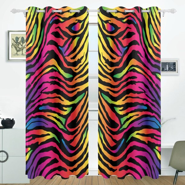 Detail Rainbow Zebra Curtains Nomer 2