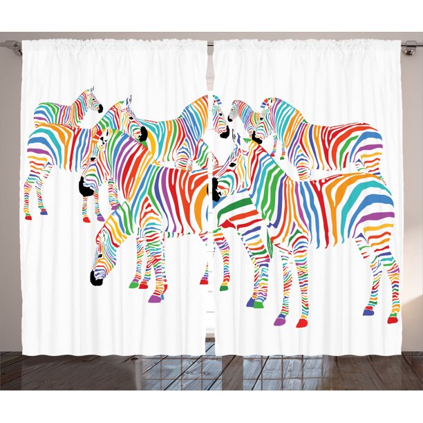 Detail Rainbow Zebra Curtains Nomer 14