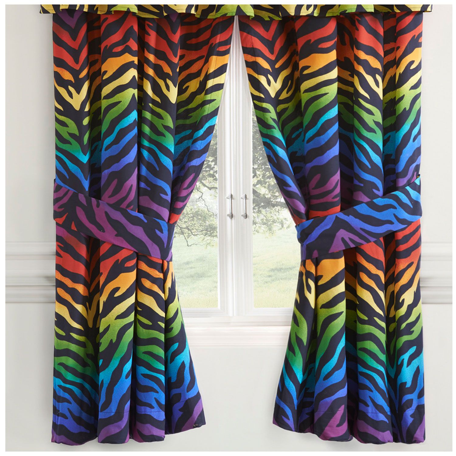 Detail Rainbow Zebra Curtains Nomer 3