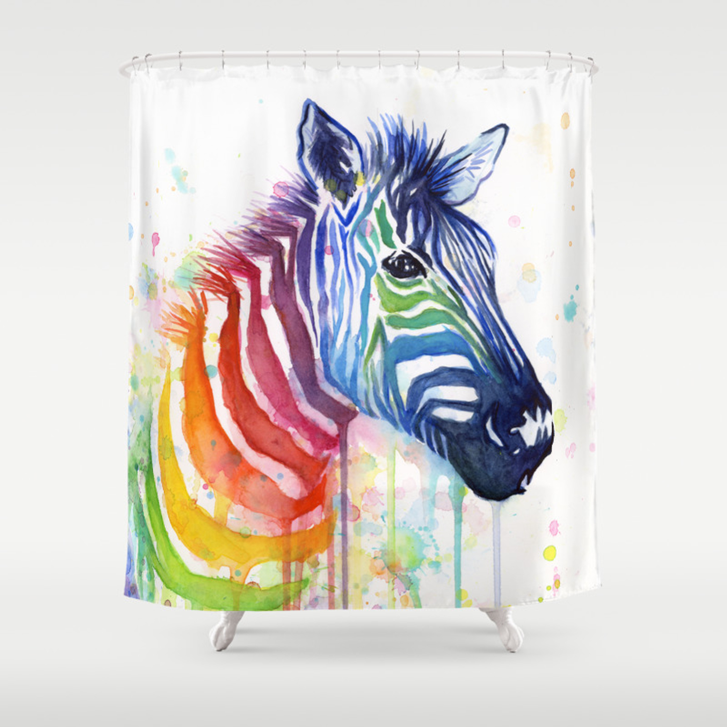 Detail Rainbow Zebra Curtains Nomer 6