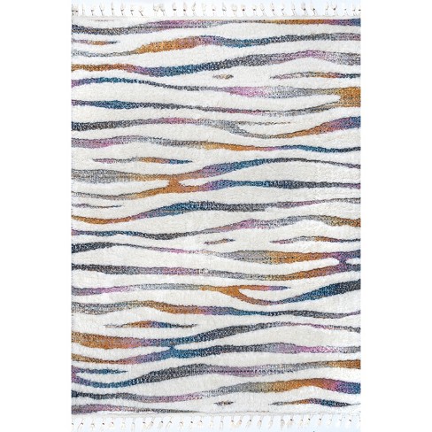 Detail Rainbow Zebra Rug Nomer 12