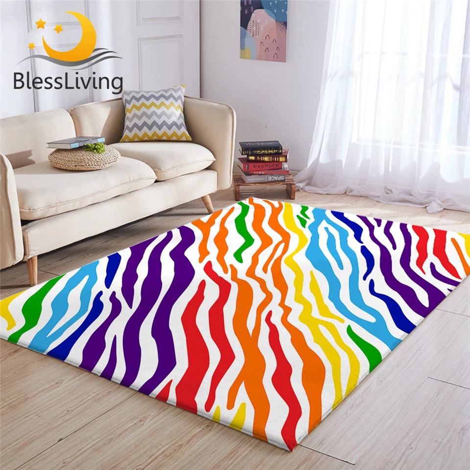 Detail Rainbow Zebra Rug Nomer 19