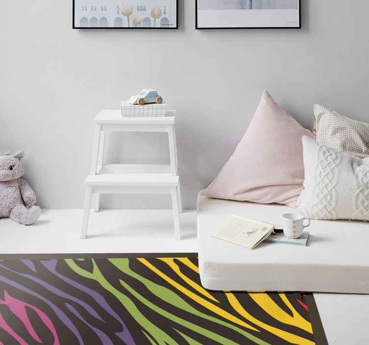 Detail Rainbow Zebra Rug Nomer 31