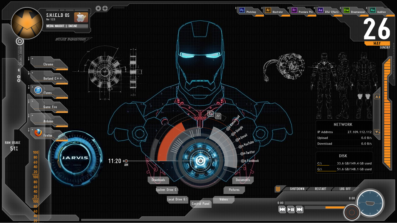 Detail Rainmeter Iron Man Nomer 21