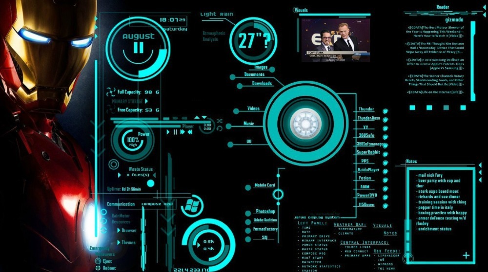 Detail Rainmeter Iron Man Nomer 48