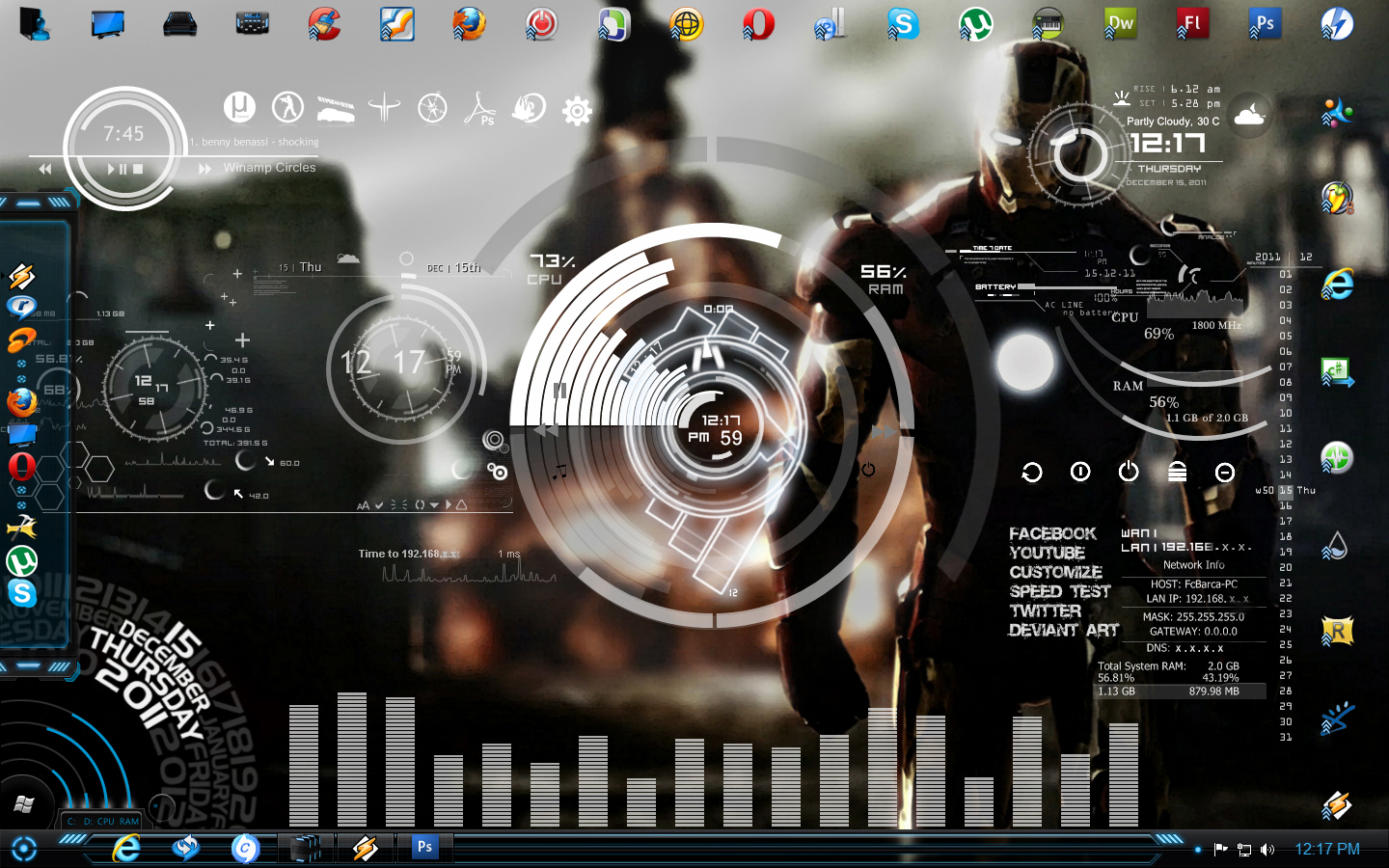 Detail Rainmeter Skin Iron Man Nomer 9