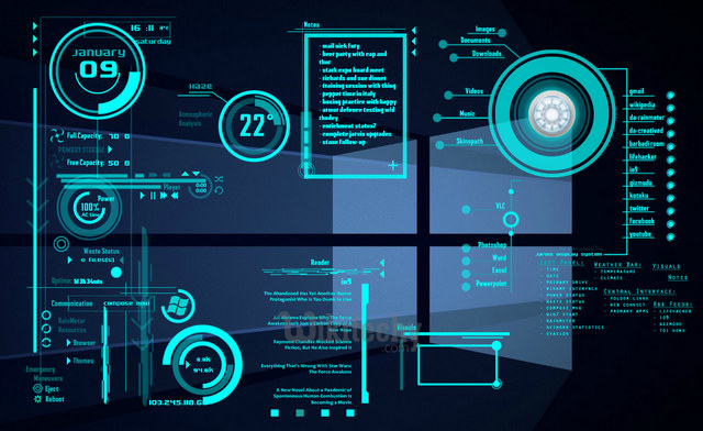 Detail Rainmeter Skin Iron Man Nomer 22