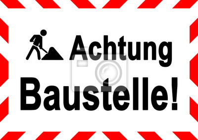 Detail Bauarbeiten Schild Nomer 16