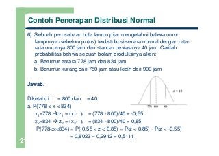 Detail Distribusi Normal Contoh Soal Nomer 11