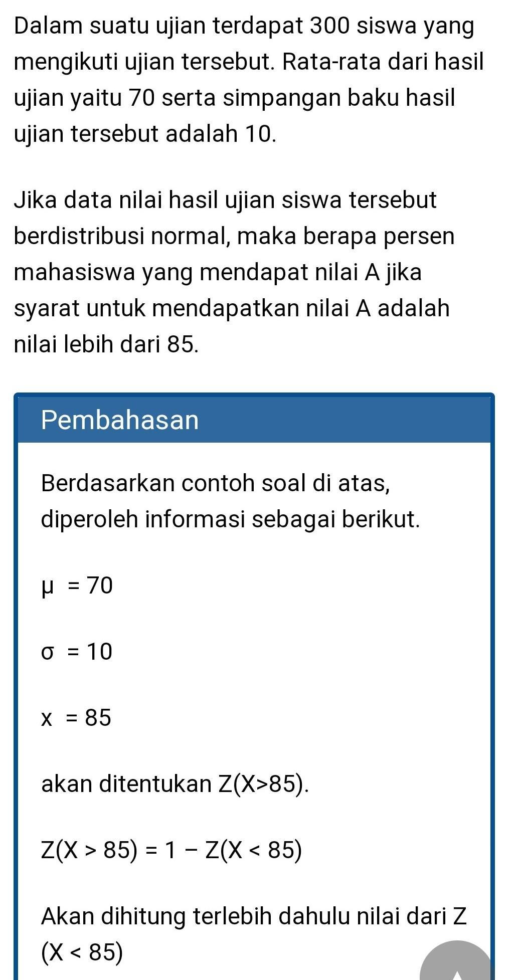 Detail Distribusi Normal Contoh Soal Nomer 22