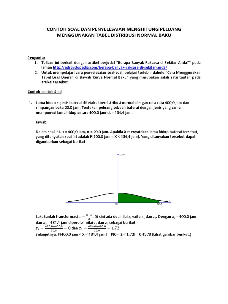 Detail Distribusi Normal Contoh Soal Nomer 24