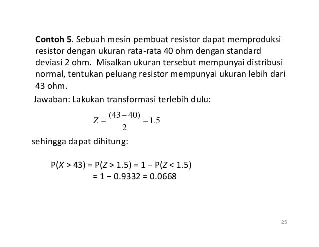 Detail Distribusi Normal Contoh Soal Nomer 42