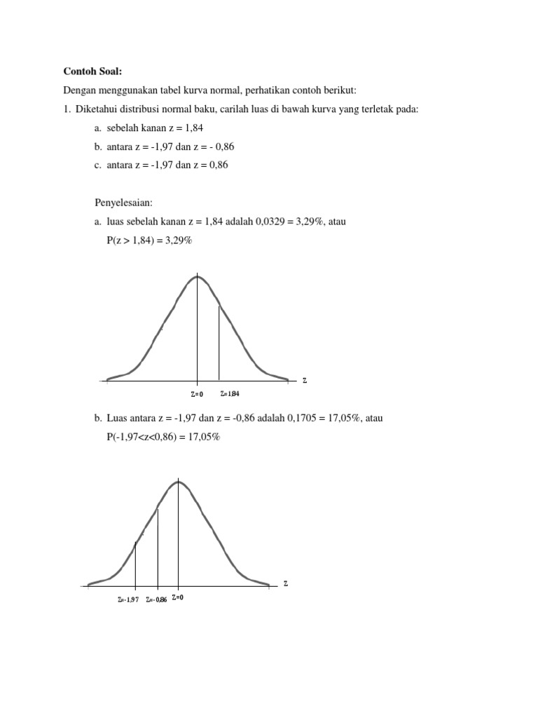 Detail Distribusi Normal Contoh Soal Nomer 58