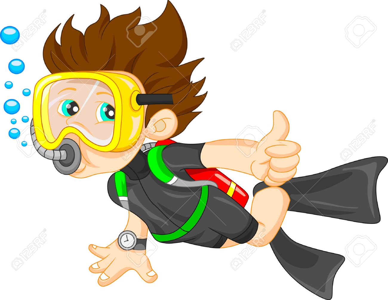 Detail Diver Clipart Nomer 12