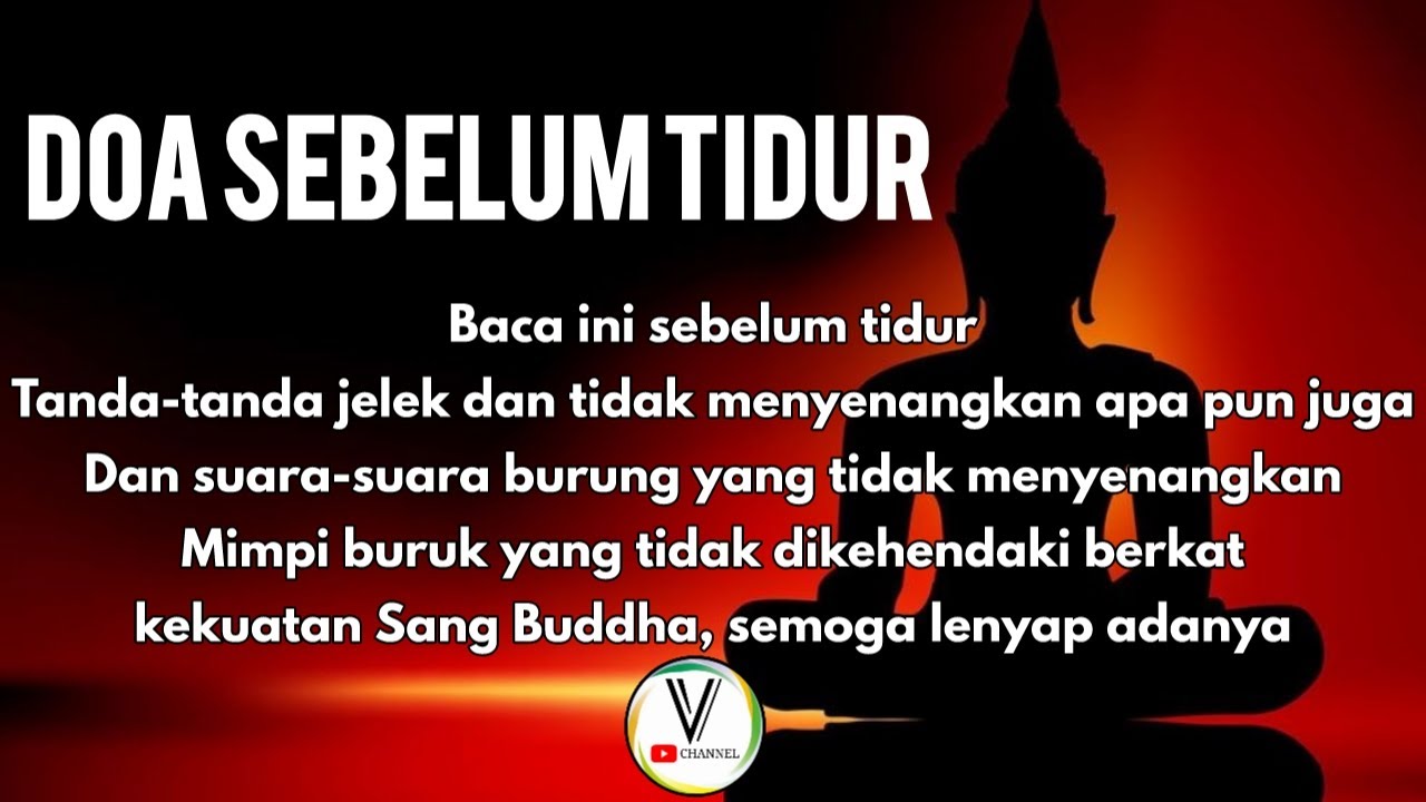 Doa Agama Buddha Sebelum Tidur - KibrisPDR