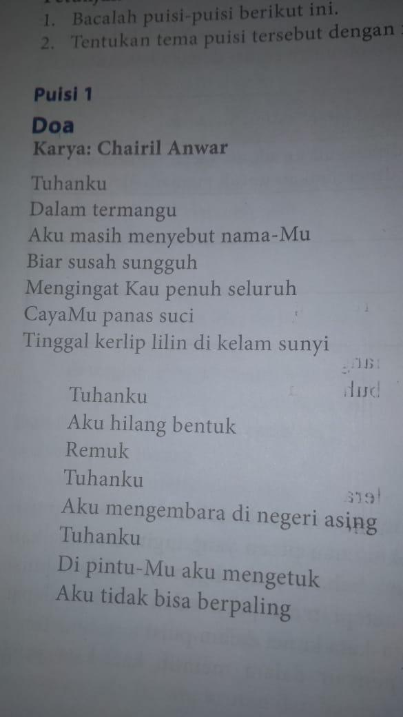 Detail Doa Chairil Anwar Puisi Nomer 13