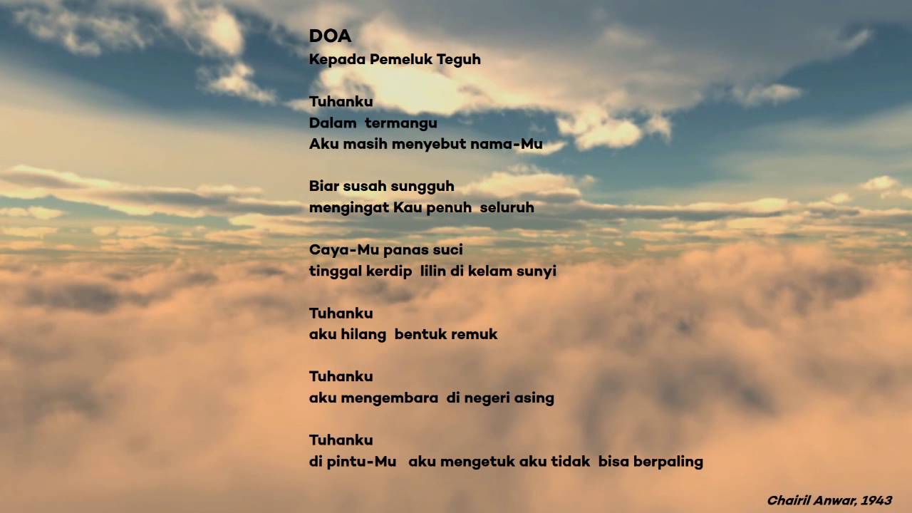 Detail Doa Chairil Anwar Puisi Nomer 6